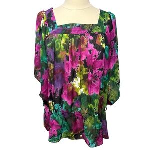 Sami & Jo Vibrant Pink and Green Tunic‎